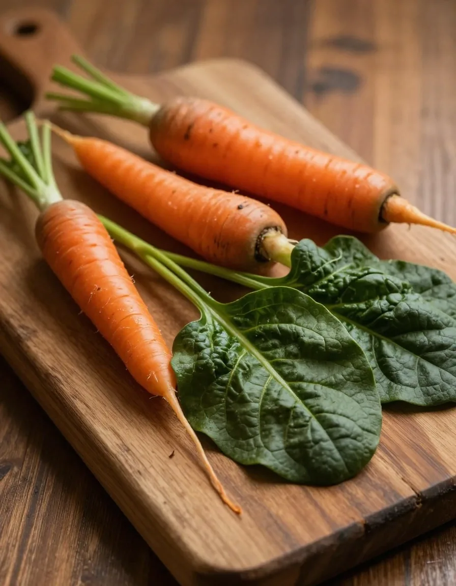 Carrots and spinach — food sources of vitamin A