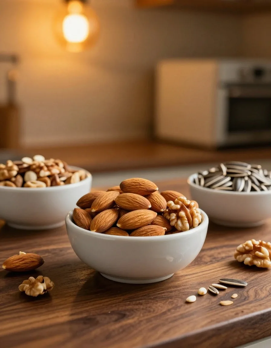 Nuts and seeds — vitamin E food sources